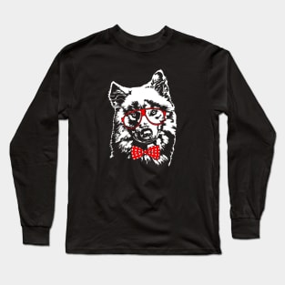 Funny Samoyed dog with glasses Long Sleeve T-Shirt